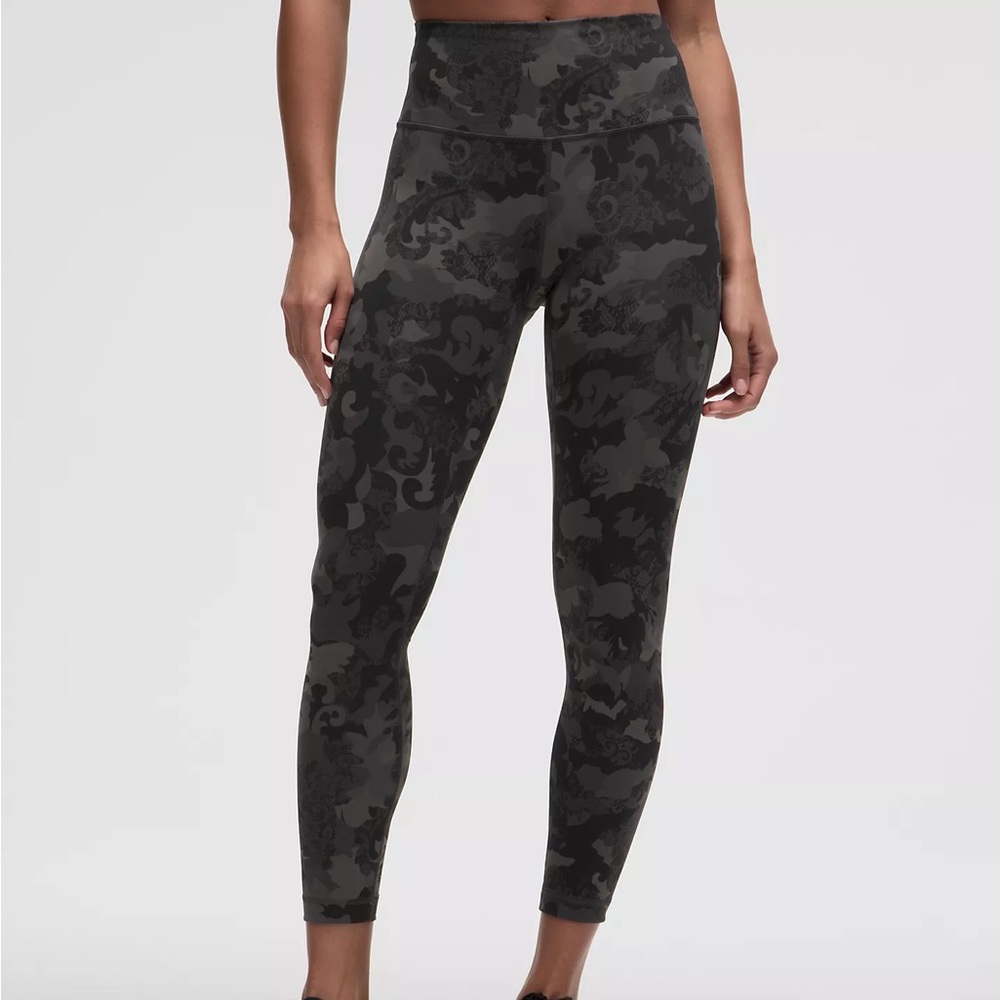 lululemon athletica Wunder Train HR Tight 25" in Black and Gray